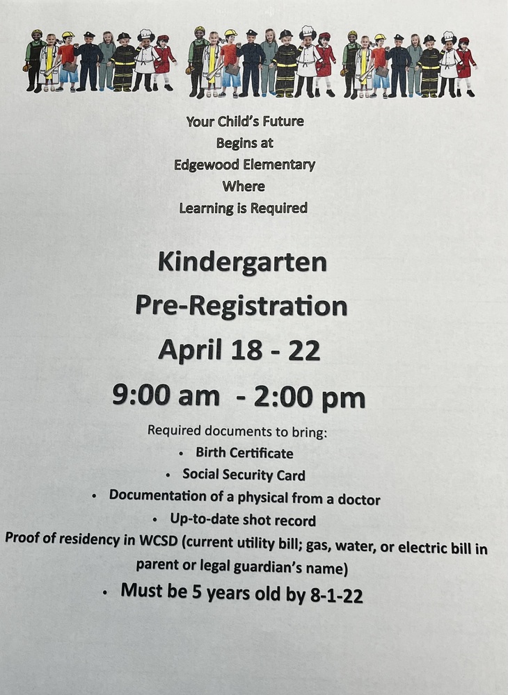 Kindergarten Pre-Registraton