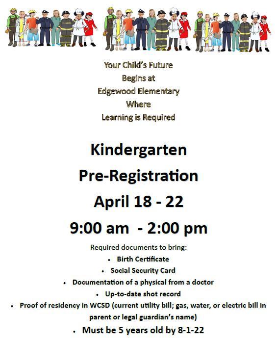 kindergarten pre-registration