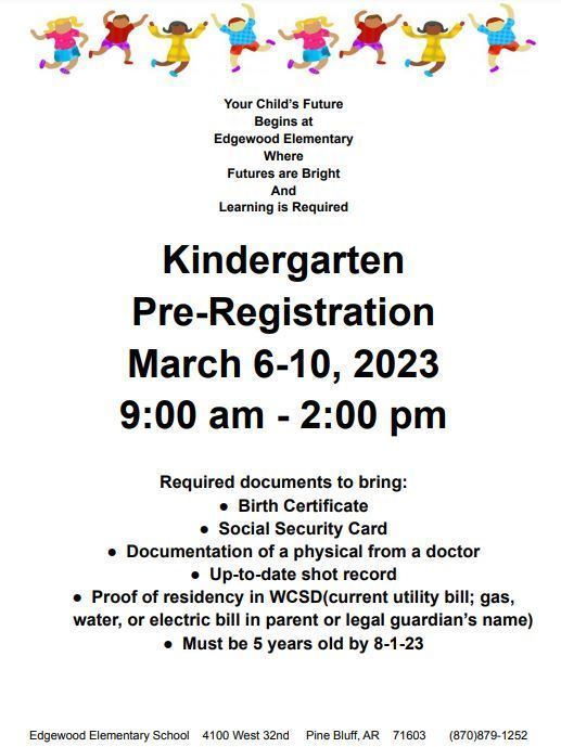 kindergarten pre-registration